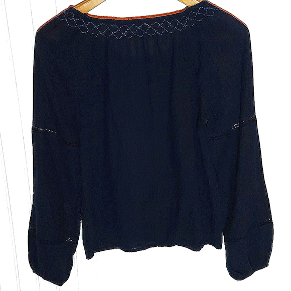 Abercrombie & Fitch navy blue blouse sz XS - Picture 5 of 10